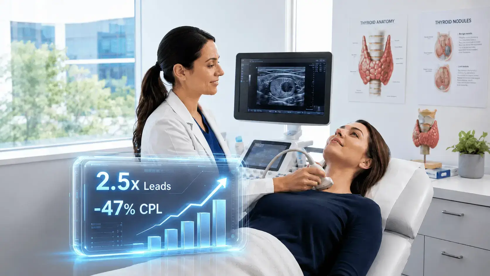 2.5X MORE LEADS AND -47% CPL FOR A US CLINIC