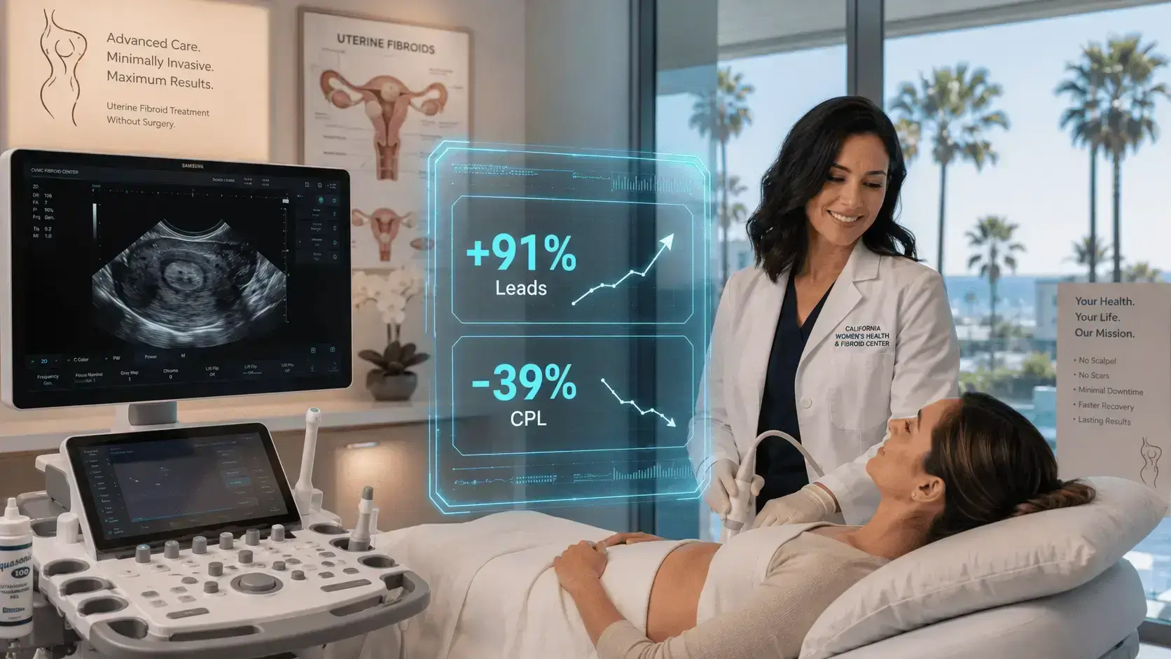 +91% LEADS AND -39% CPL FOR A GYNECOLOGY MEDICAL CLINIC
