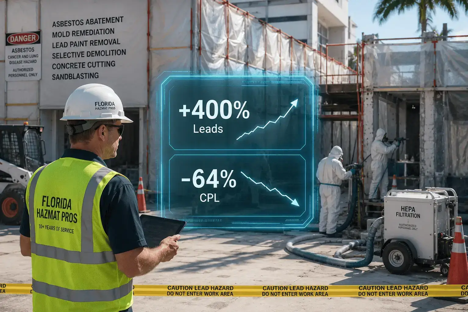 TRIPLED SALES FOR A FLORIDA ASBESTOS COMPANY